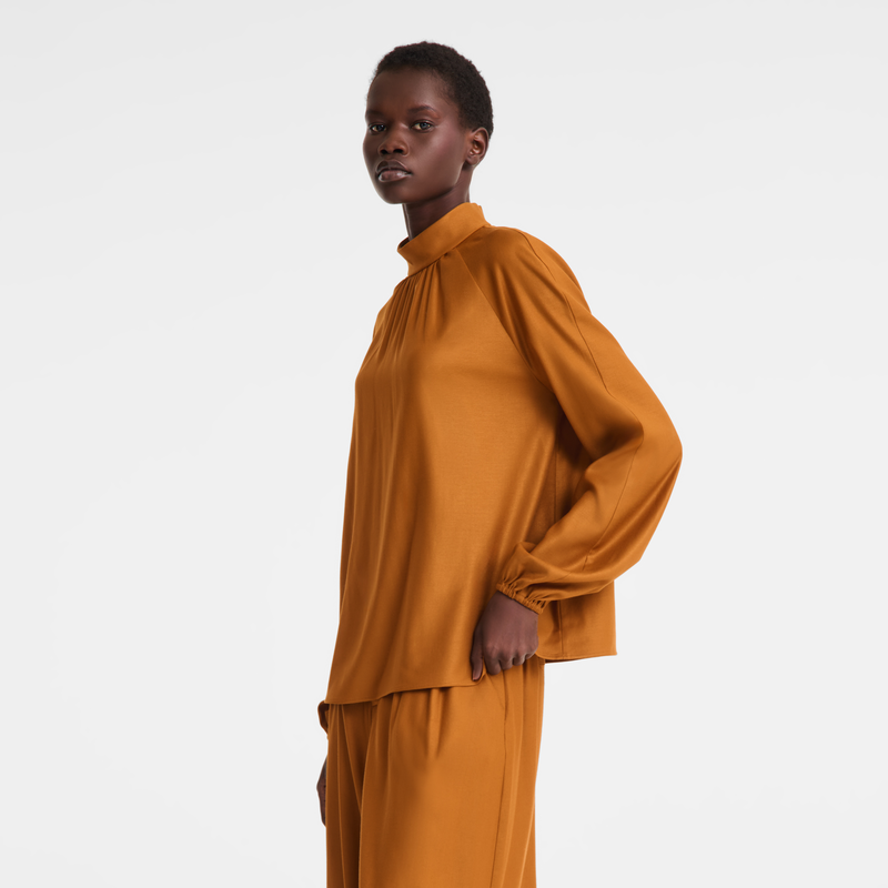 Blouse , Caramel - Viscose twill  - View 3 of  4
