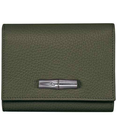 Roseau Essential Wallet , Khaki - Leather - View 1 of  2