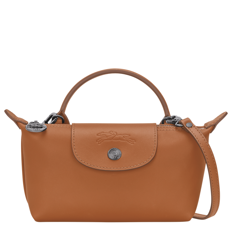 Le Pliage Xtra XS Pouch , Cashew - Leather  - View 1 of  6