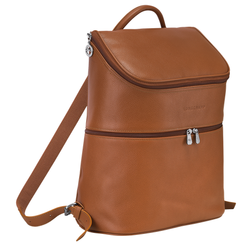 Le Foulonné Backpack , Caramel - Leather - View 3 of  5