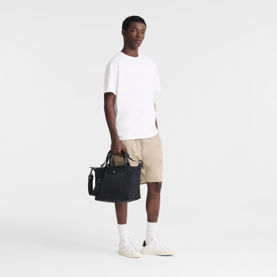 Le Pliage Energy L 手提包 , 黑色 - 再生帆布