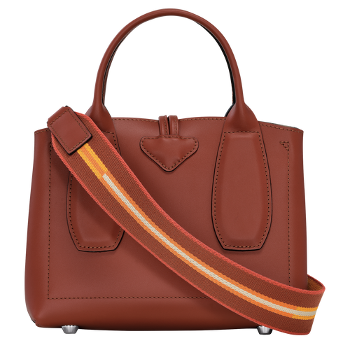 Roseau S Handbag , Mahogany - Leather - View 4 of  5