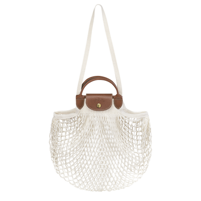 Le Pliage Filet L Mesh bag , Ecru - Canvas