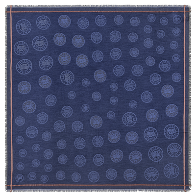 披肩 , 海军蓝色 - 棉混纺