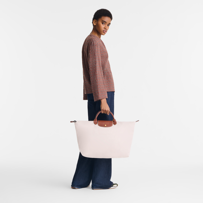 Le Pliage Original L 旅行包 , 纸张白 - 再生帆布