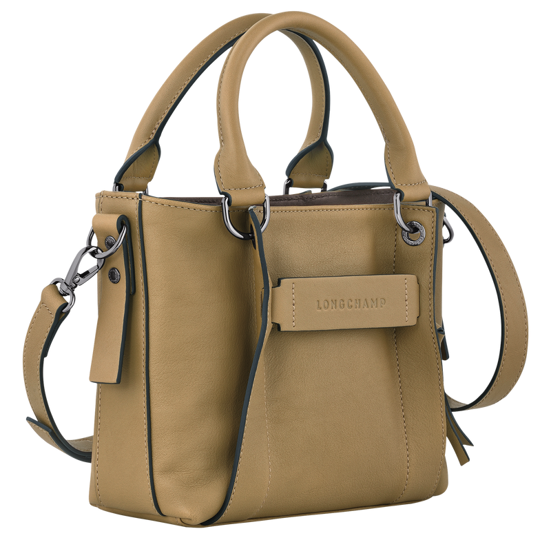 Longchamp 3D S 手提包 , 烟草色 - 皮革  - 查看 3 4