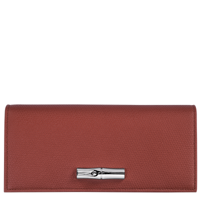 Le Roseau Flap wallet , Chestnut - Leather