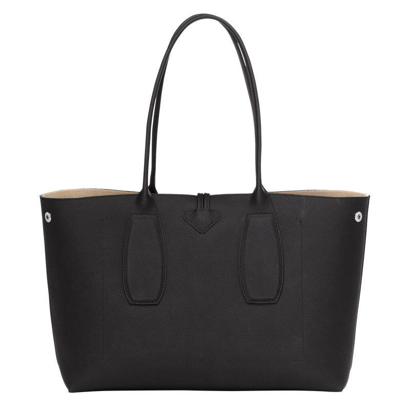Roseau L Tote bag , Black - Leather  - View 4 of  6