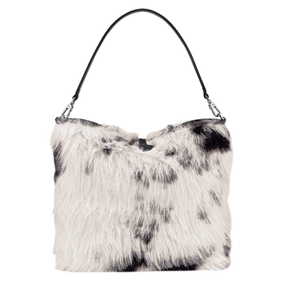 Le Roseau Hobo bag M, Black/White
