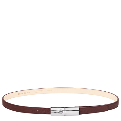 Le Roseau Ladies' belt , Burgundy - Leather