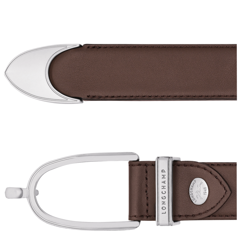 Le Foulonn&eacute; Ladies' belt , Mocha - Leather  - View 2 of  2