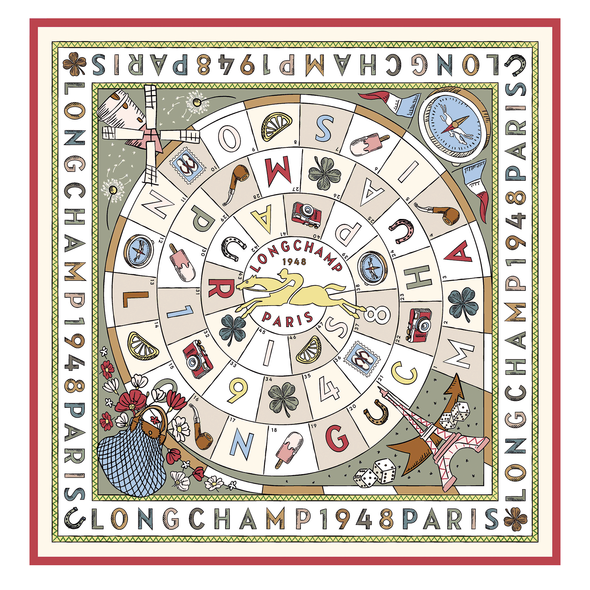 Le Jeu de Cheval 丝巾 90, Almond Green