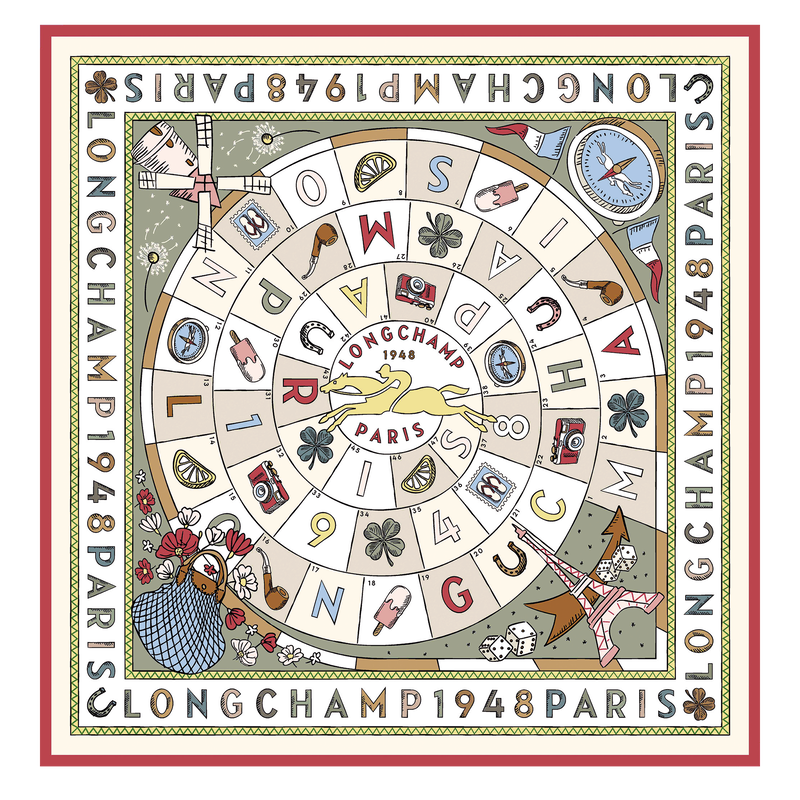 Le Jeu de Cheval 丝巾 90 , Almond Green - 真丝  - 查看 1 1