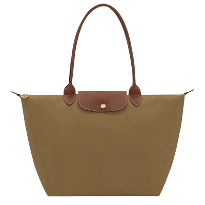 Le Pliage Original L Tote bag , Olive - Recycled canvas