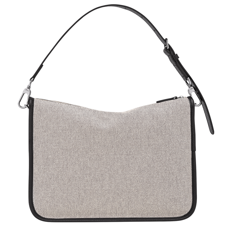 Essential L Hobo 袋 , 象牙白 - 帆布  - 查看 4 4