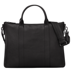 Longchamp 3D 公事包 , 黑色 - 皮革