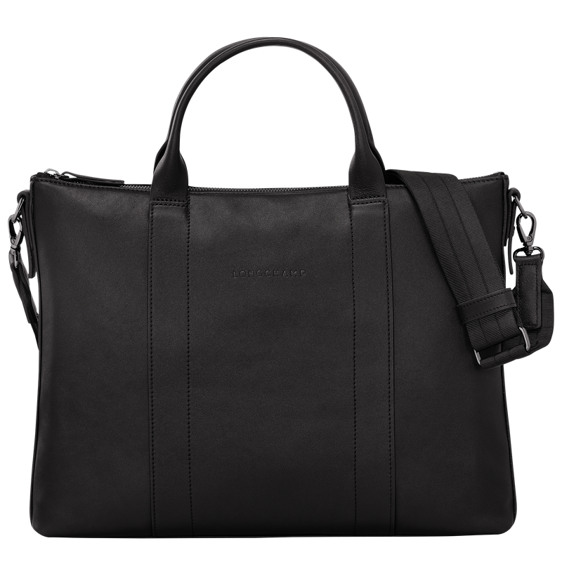 Longchamp 3D 公事包 , 黑色 - 皮革  - 查看 1 5