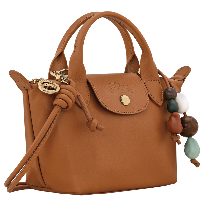 Le Pliage Xtra XS 手提包 , 腰果棕 - 皮革  - 查看 3 5