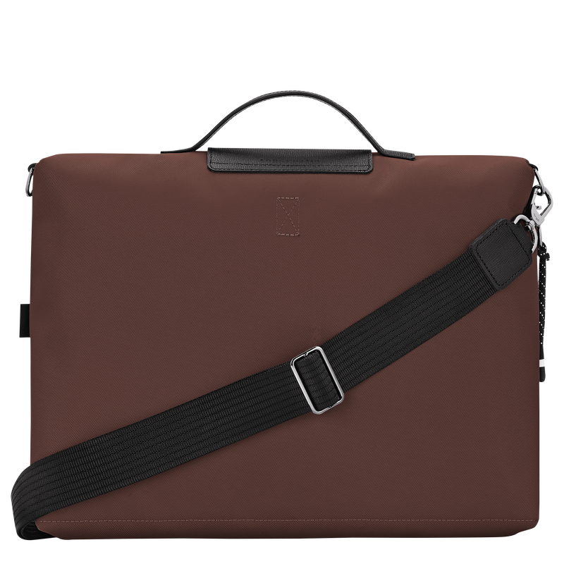 Le Pliage Energy Briefcase , Cocoa - Canvas  - View 4 of  6