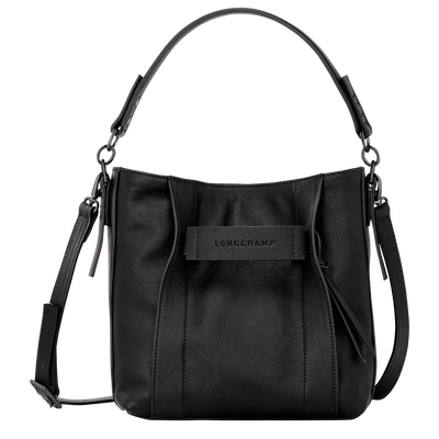 Longchamp 3D S 斜挎包 , 黑色 - 皮革