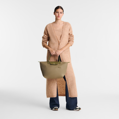 Le Pliage Green M 手提包 , 洋蓟绿 - 再生帆布