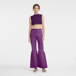 Sleeveless top , Violet - Knit