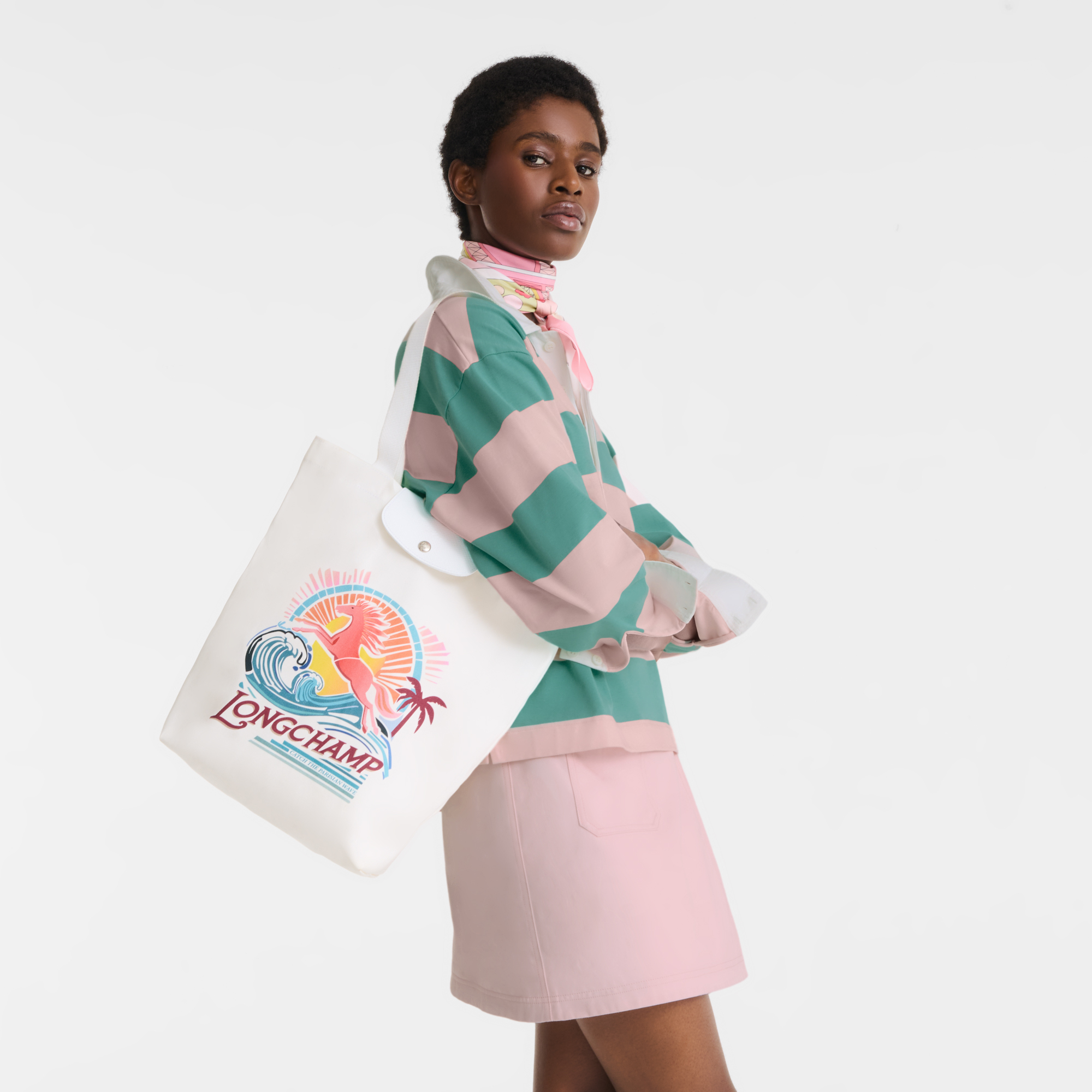 Le Pliage Collection 托特包 M, 彩虹色