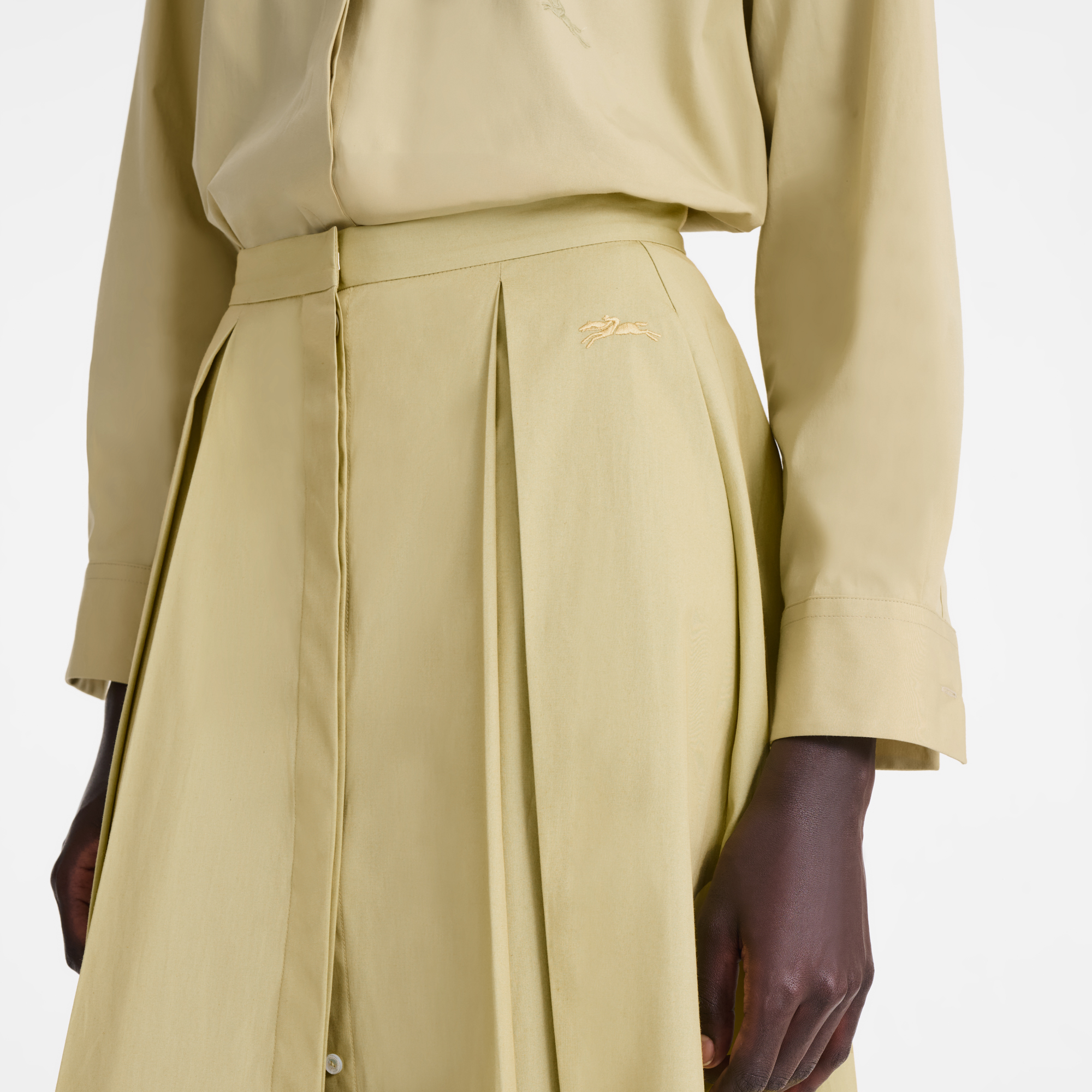 null 中长半身裙, 开心果绿