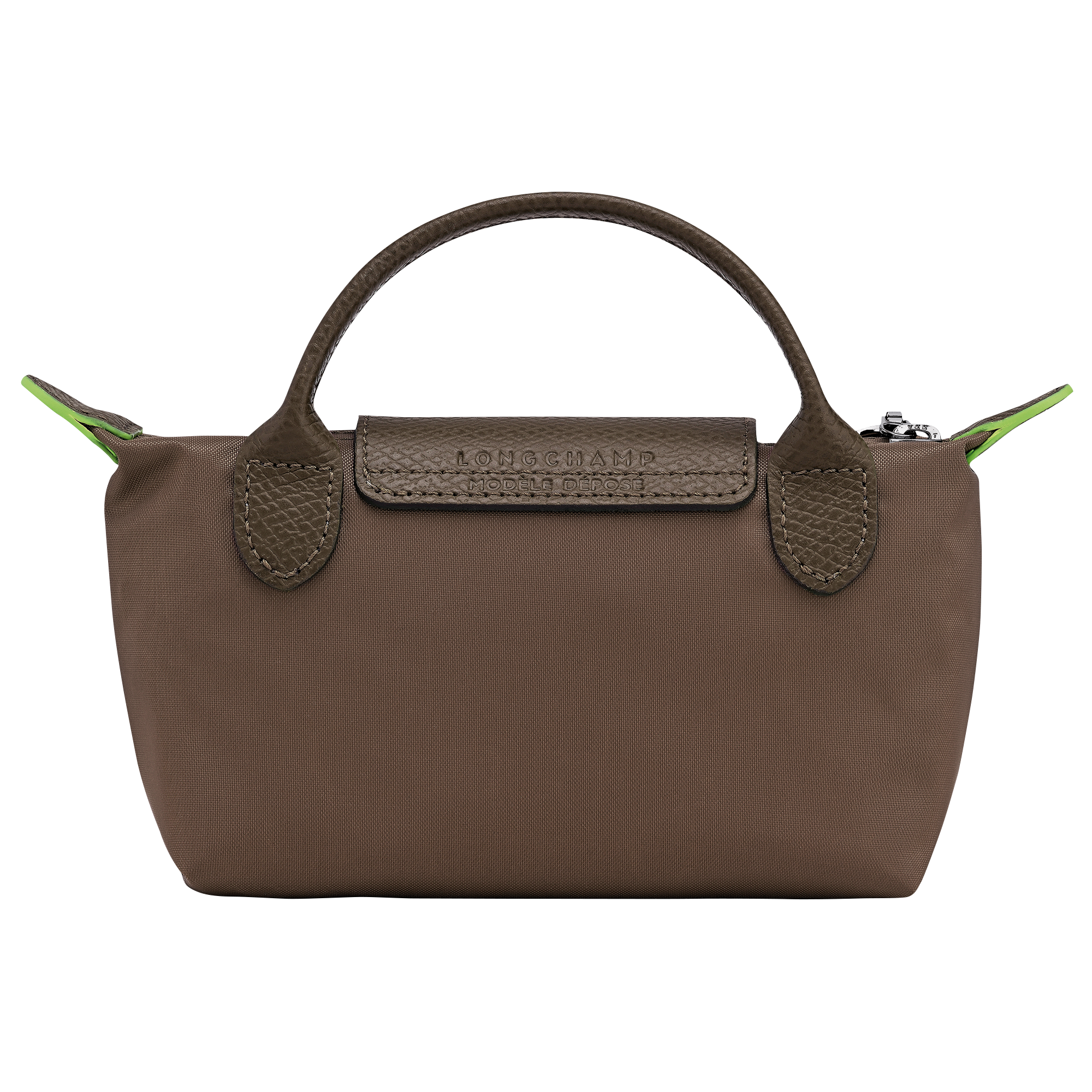 Pouch with handle, Terra - View 4 of
6 - zoom in Le Pliage Green Pouch with handle, Terra