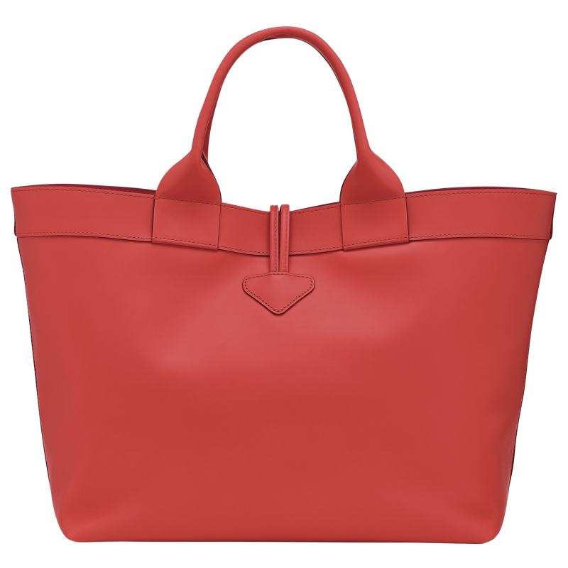 Le Roseau L Tote bag , Red - Leather  - View 4 of  5