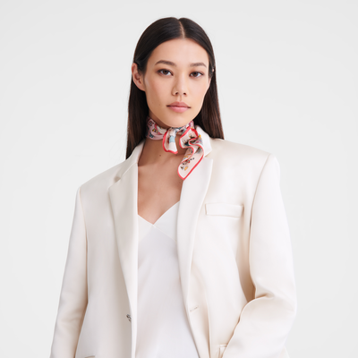 Tour Enchant&eacute;e Silk scarf 50 , Marshmallow - Silk
