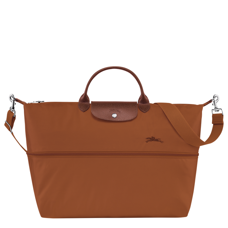 Le Pliage Green Travel bag expandable , Cognac - Recycled canvas  - View 5 of  8