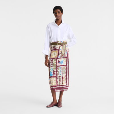 Parisian Surf Club（巴黎冲浪俱乐部） 沙滩巾, 勃艮第色