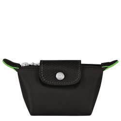 Le Pliage Green Coin purse , Black - Recycled canvas