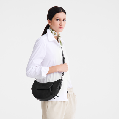 Longchamp 3D S 斜挎包 , 黑色 - 皮革