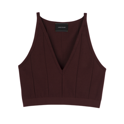Top , Burgundy - Knit