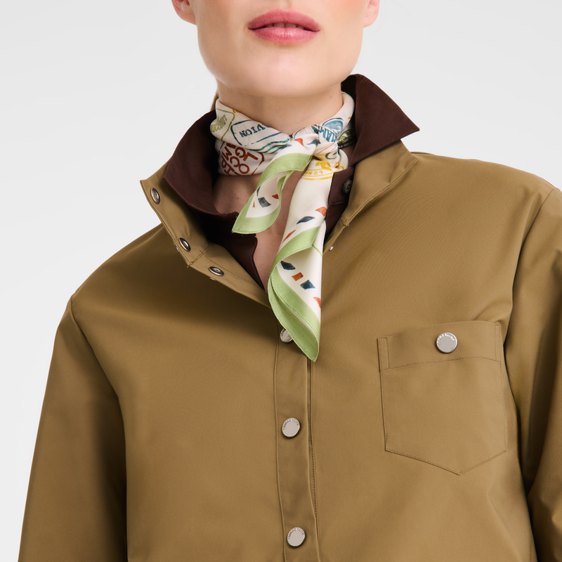 Top , Olive - Technical poplin  - View 3 of  5