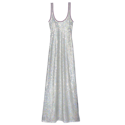 Long dress , Silver - Sequin