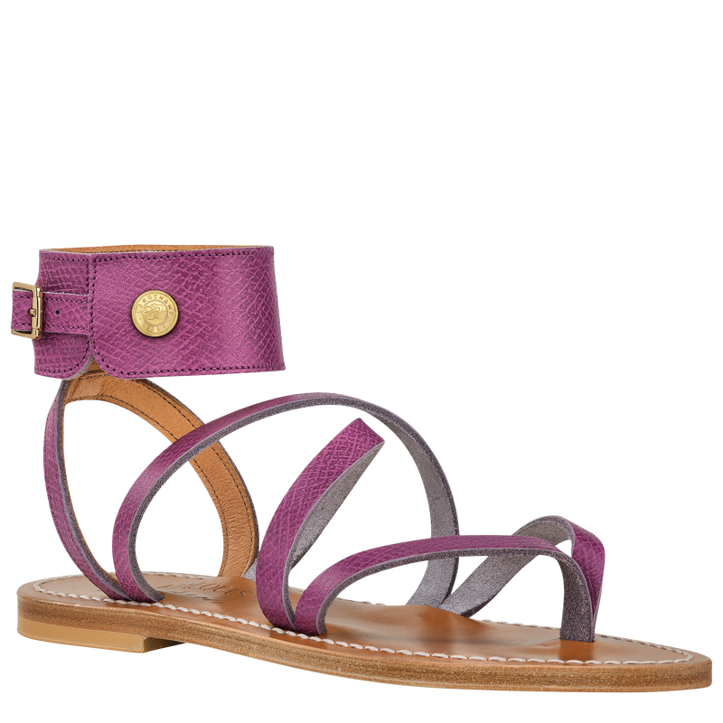 Longchamp x K.Jacques 凉鞋 , 紫色 - 皮革  - 查看 3 4