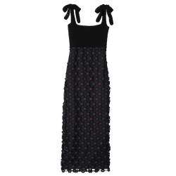 Dress , Black - Macramé crochet