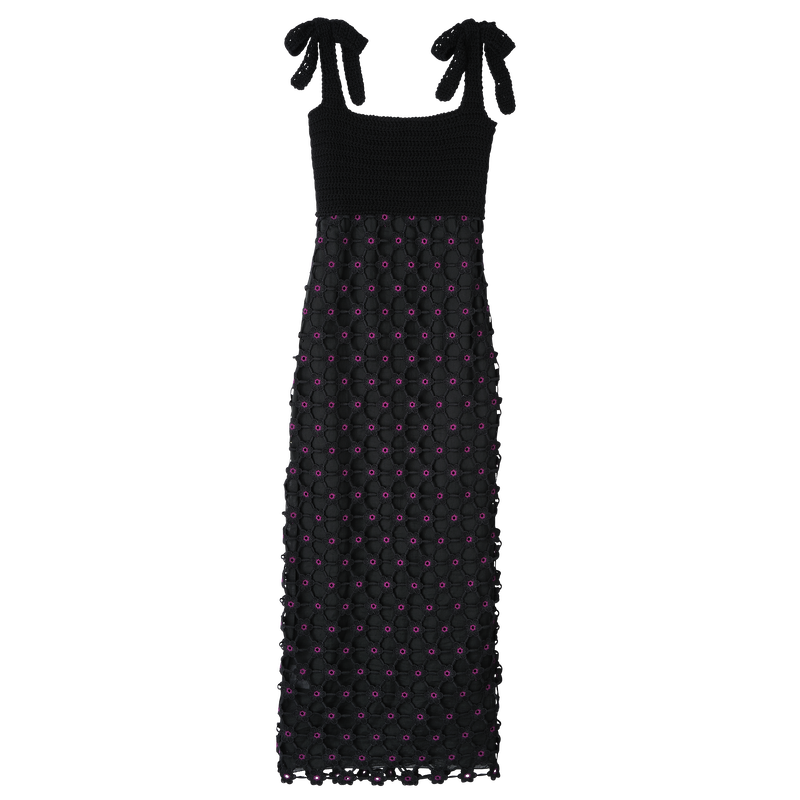 Dress , Black - Macramé crochet  - View 1 of  1