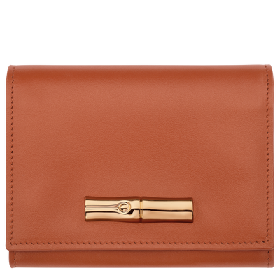 Le Roseau Compact wallet , Bark - Leather