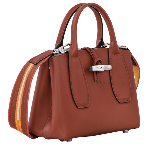 Roseau S Handbag , Mahogany - Leather - View 3 of  5
