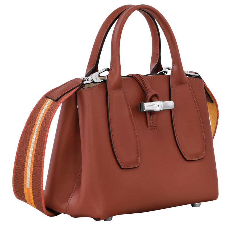 Roseau S Handbag , Mahogany - Leather  - View 3 of  5