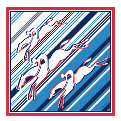 Le grand saut Longchamp Silk scarf 50 , Cobalt - OTHER