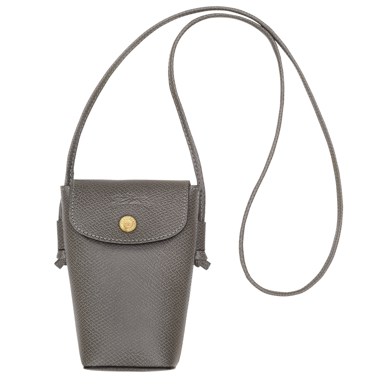 &Eacute;pure 皮革滚边装饰手机壳 , 斑鸠灰 - 皮革  - 查看 1 4