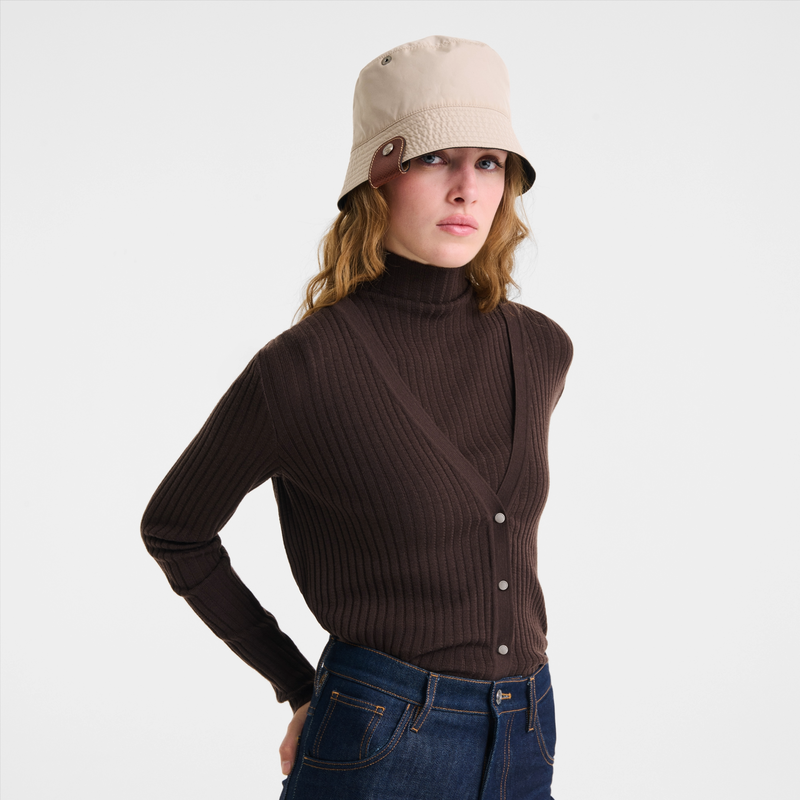 Reversible bucket hat , Black/Paper - Techno taffeta  - View 5 of  5
