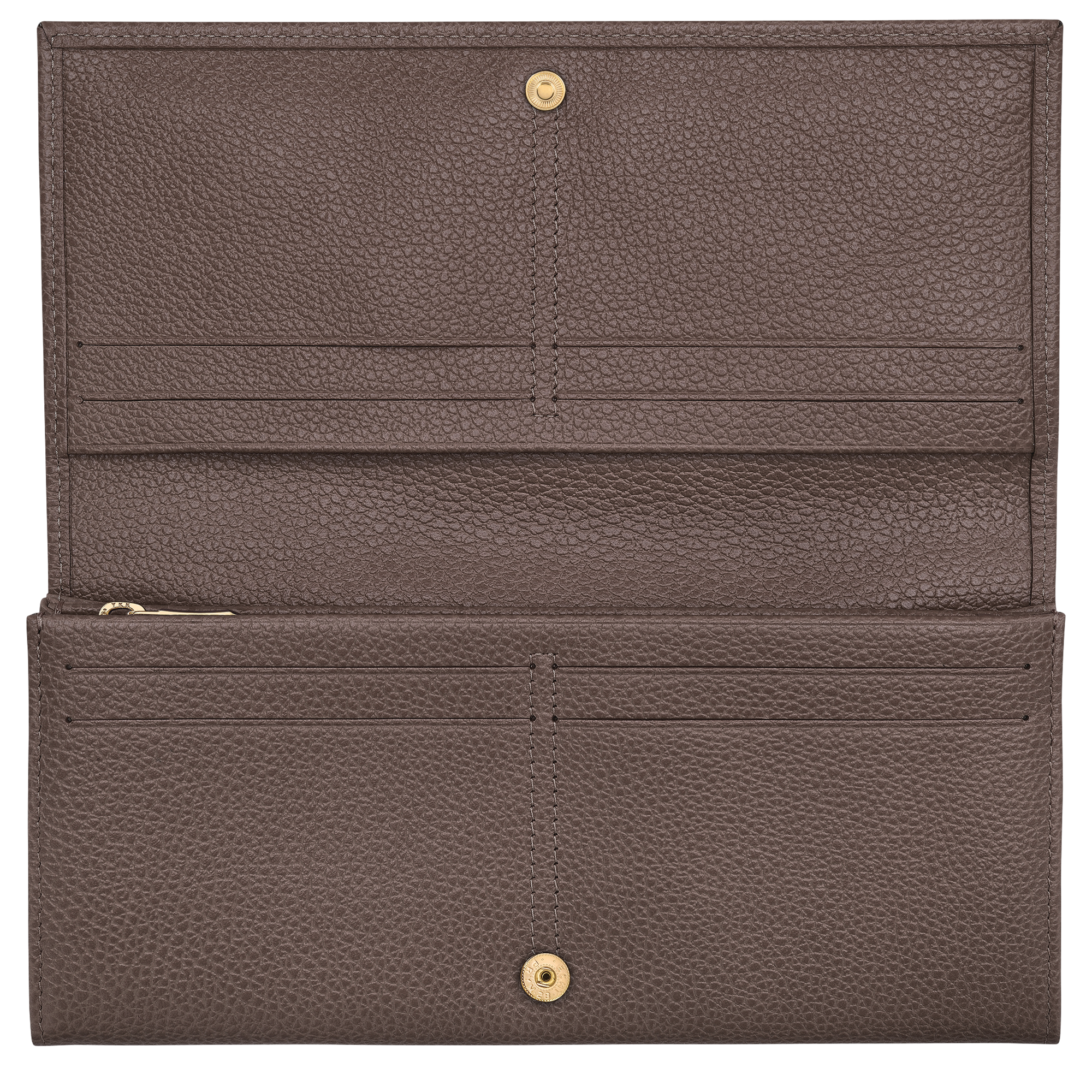 Long continental wallet, Taupe - View 3 of
3 - zoom in Le Foulonné Long continental wallet, Taupe