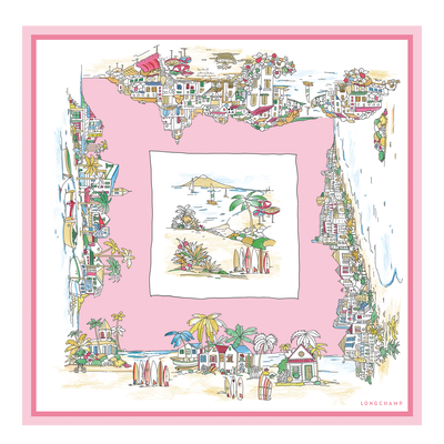 Vivement l'Et&eacute;（盛夏可期） 丝巾 70 , 芭蕾粉 - 真丝