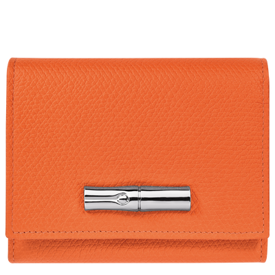 Le Roseau Wallet , Orange - Leather